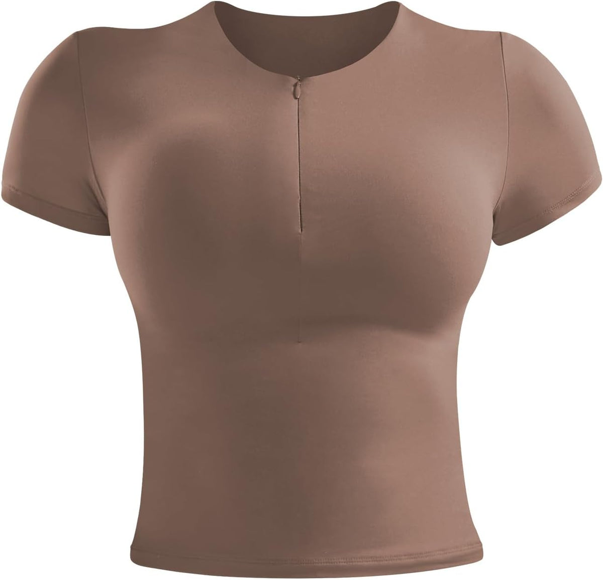 Sports Shirt Women's Gym Top Sports Top Yoga Crop Top Functional Shirt Women's Running Shirt Short Sleeve Top with Half Zip