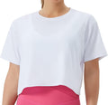 Women's Workout Crop Tops Boxy Yoga Basic Cropped T-Shirts
