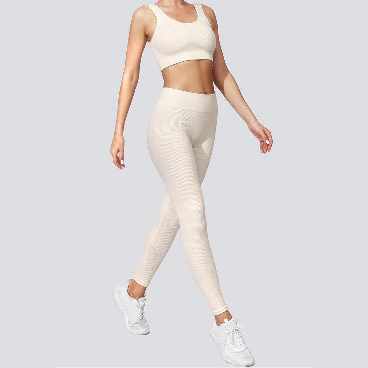 Women's Tracksuit Sports Sets Sports Top and High Waist Trousers 2 Pieces Clothing Sets Yoga Outfit Jogging Suit Set Leisure Suit