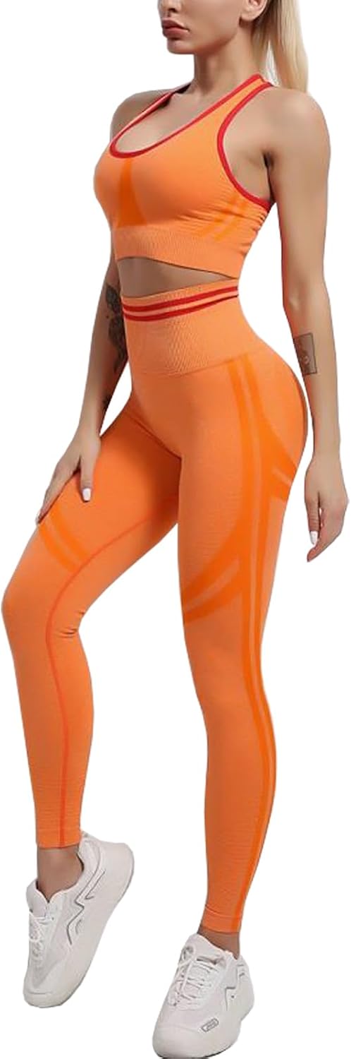 Women's Sports Suits, 2 Pieces, Seamless Outfit, Tracksuit, Jogging Suit, Sports Bra and Leggings, Clothing Sets, Yoga Outfit, Leisure Suit, Sportswear