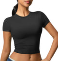 Sports T-Shirt Women's Short Sleeve Sports Shirt Breathable Functional Shirt Top Running Shirt Compression Shirt Crew Neck Yoga Fitness Workout Gym Running Crop Top