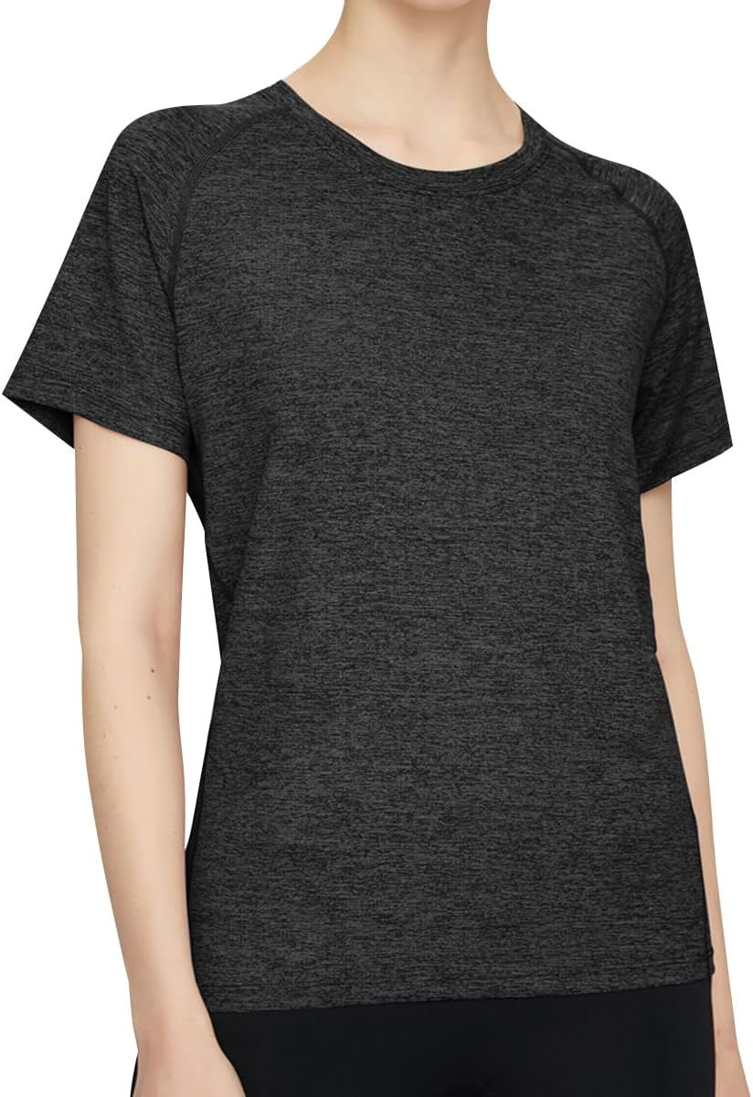 Sports Shirt Women's Running Shirt Summer Fitness Short Sleeve Yoga Tops Fitness Top Sports T-Shirt Breathable, black, X-Large