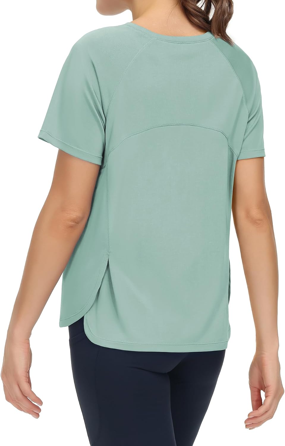 Women's Side Slits Athletic T-Shirts Breathable Workout Tops
