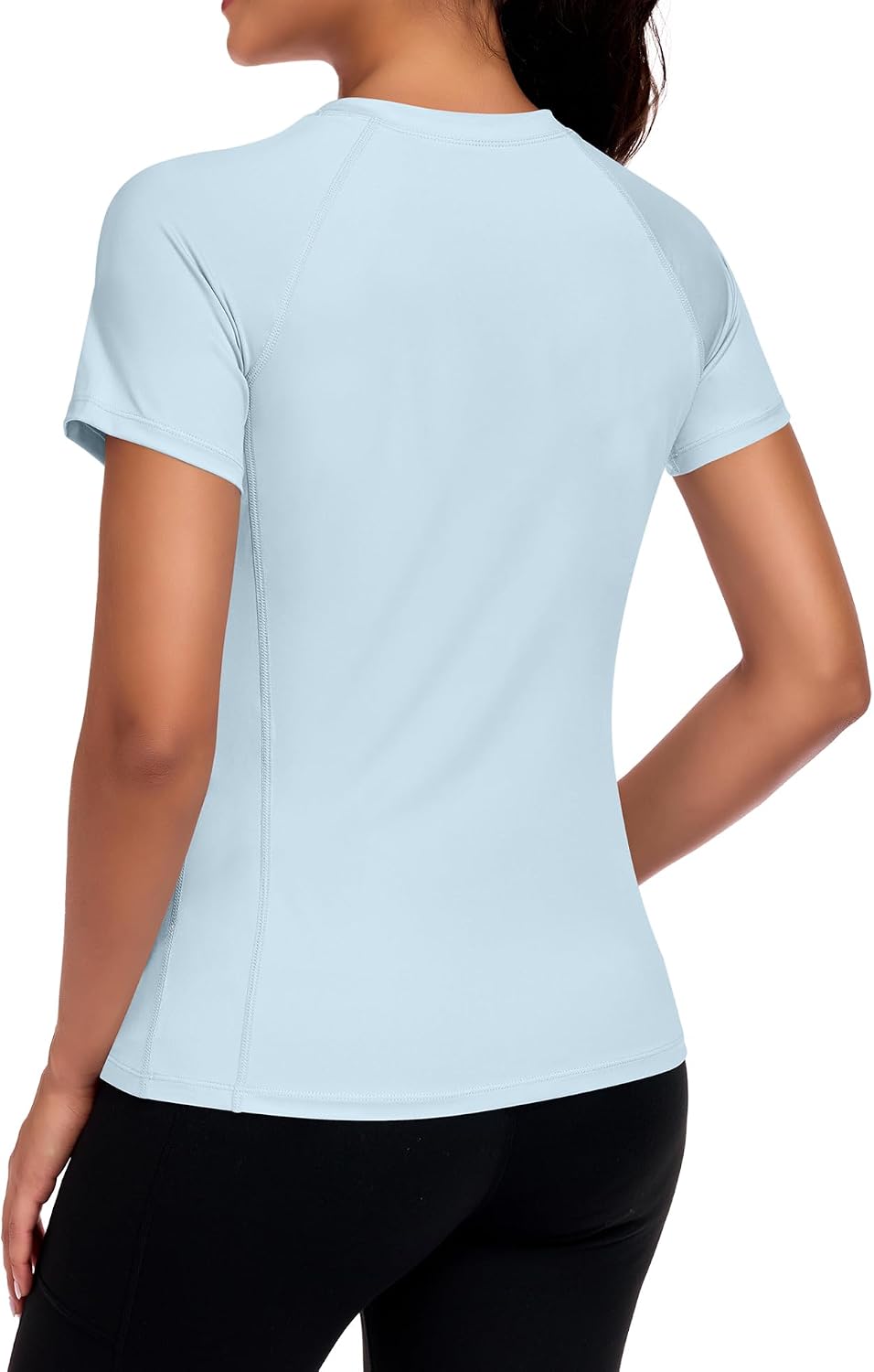 Sports Shirt Women's Short Sleeve Crew Neck Sports T-Shirt Lightweight Breathable Gym Yoga Top Fitness Sports Top