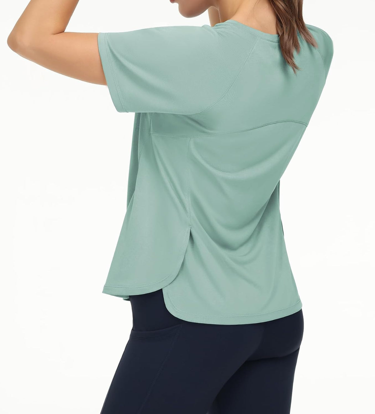 Women's Side Slits Athletic T-Shirts Breathable Workout Tops