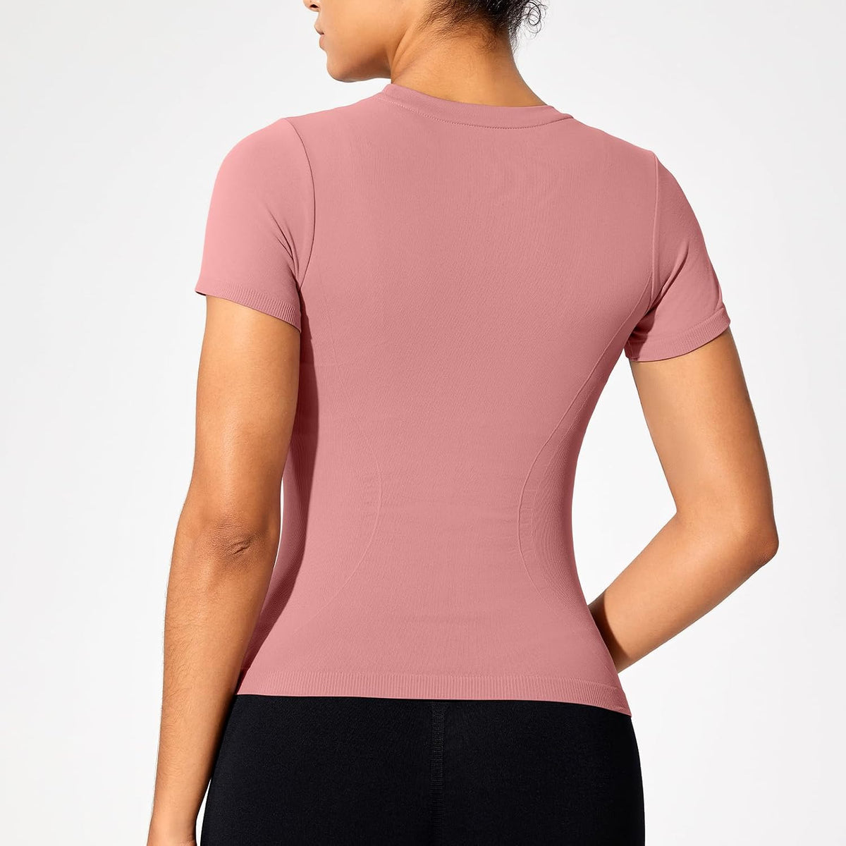 Sports Shirt Women's Short Sleeve Workout Tops Crew Neck Short Sleeve Lightweight Breathable Functional Sports T-Shirt Running Gym Athletic Training Shirt Yoga Top Fitness Top