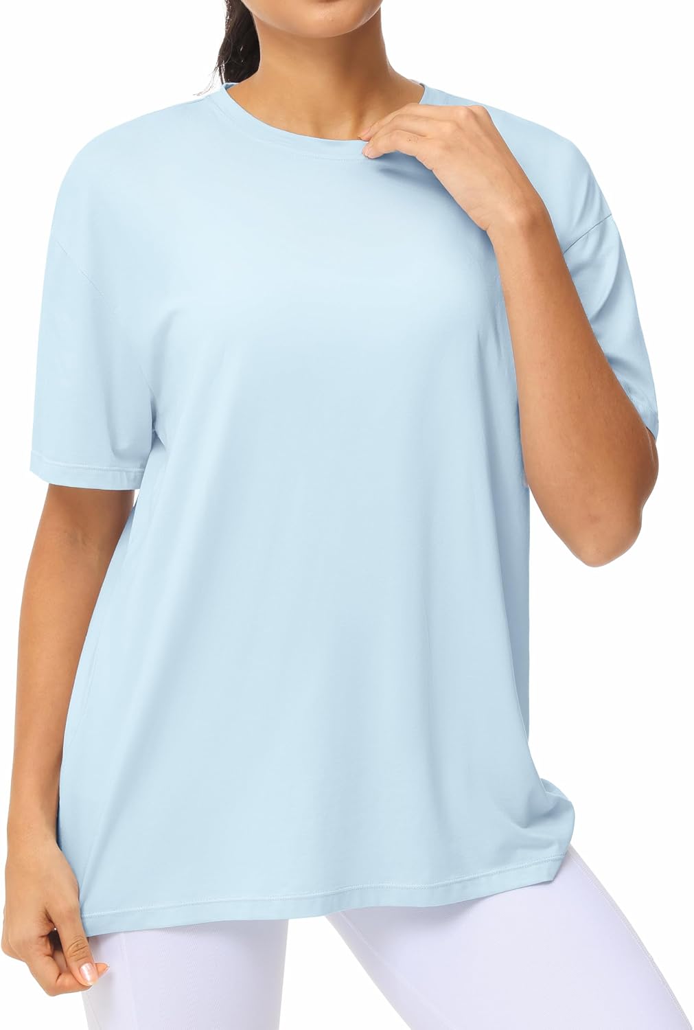 Women's Workout Tops Oversized T-Shirts Crewneck Basic Tee
