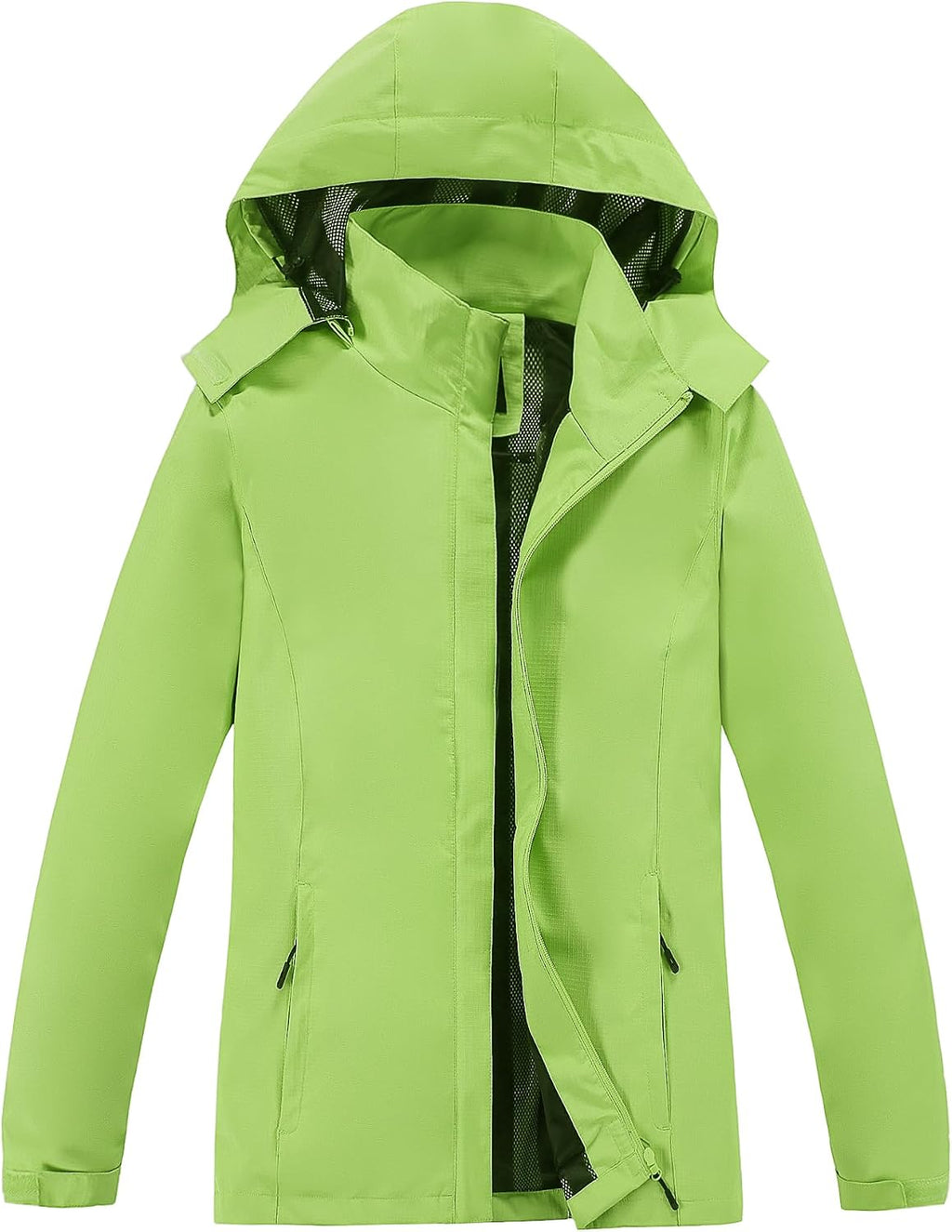 Women Lightweight Rain Jacket with Hood, Waterproof Travel Jacket